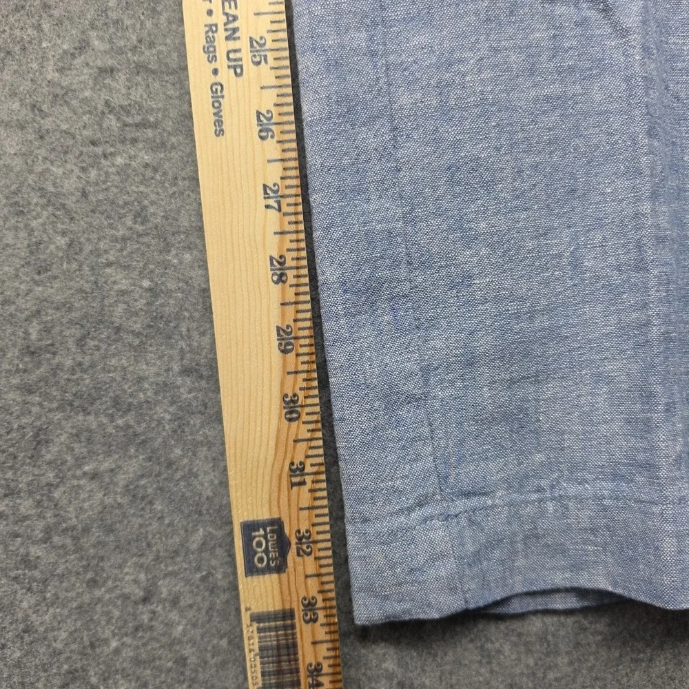 J Crew Pants Mens 34x34 Straight Blue Woven Cotton Linen Dress Pants